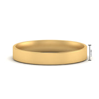 Light Weight Flat 4 mm Mens Wedding Band