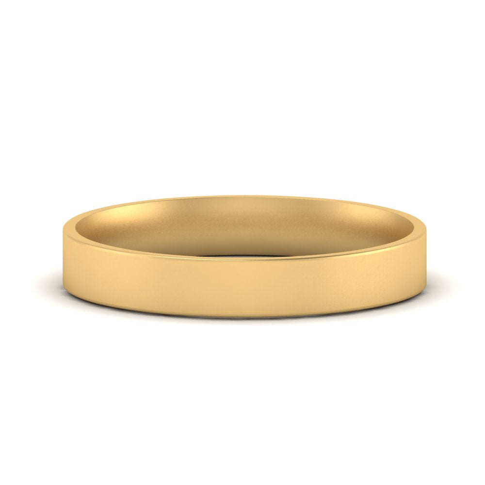 Light Weight Flat 4 mm Mens Wedding Band