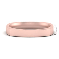 Square Comfort Fit Mens Wedding Band