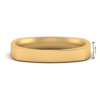 Square Comfort Fit Mens Wedding Band
