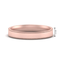 4 mm Stepped Edge Comfort Fit Flat Mens Band
