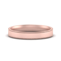 4 mm Stepped Edge Comfort Fit Flat Mens Band