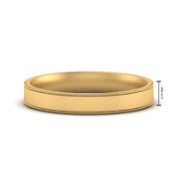 4 mm Stepped Edge Comfort Fit Flat Mens Band