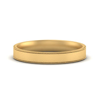 4 mm Stepped Edge Comfort Fit Flat Mens Band