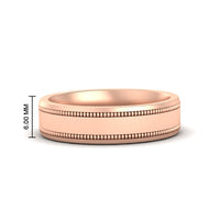 5 mm Mens Band Double Milgrain