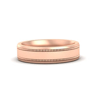 5 mm Mens Band Double Milgrain