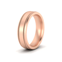 5 mm Mens Band Double Milgrain