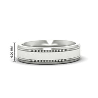 5 mm Mens Band Double Milgrain