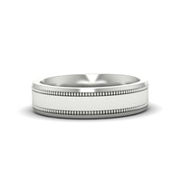 5 mm Mens Band Double Milgrain