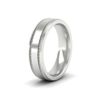 5 mm Mens Band Double Milgrain