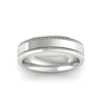 5 mm Mens Band Double Milgrain