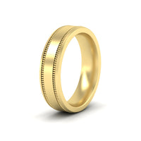 5 mm Mens Band Double Milgrain