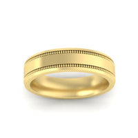 5 mm Mens Band Double Milgrain