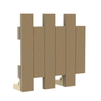 Wooden Fence (Dark Tan) - Custom Printed - Made with LEGO® Parts