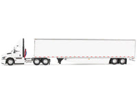 Freightliner Fifth Generation Cascadia Day Cab and 53' Utility Trailer with Skirts White 1/64 Diecast Model by DCP/First Gear