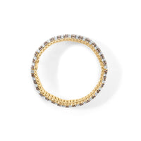 10K Yellow Gold 10-1/3 Cttw Alternating Coco Color and White Diamond 5 Row Tennis Bracelet (Brown/H-I Color, SI1-SI2 Clarity) - Size 7.25