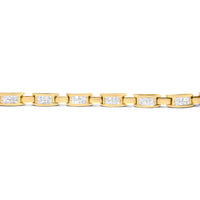 14K Yellow Gold Princess-Cut Diamond Links of Love Bracelet (2.00 cttw, H-I Color, SI2-I1 Clarity)