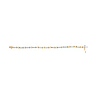 10K Two-Tone Gold 1/2 Cttw Diamond Alternating 3 Stone and X-Link 7" Bracelet (I-J Color, I2-I3 Clarity)