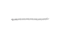 14K White Gold 4.0 Cttw Invisble Set Princess-Cut Diamond Wave Style Link Bracelet (H-I Color, SI2-I1 Clarity) - 7"