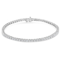IGI Certified 4.0 Cttw Diamond 14K White Gold Classic 7â€ Tennis Bracelet (H-I Color, I1-I2 Clarity)