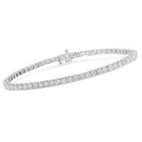 IGI Certified 4.0 Cttw Diamond 14K White Gold Classic 7â€ Tennis Bracelet (H-I Color, I1-I2 Clarity)