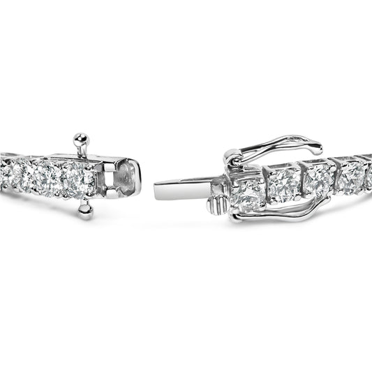 14K White Gold 2.00 Cttw Prong Set Lab Grown Round Diamond Classic Tennis Bracelet (F-G Color, VS2-SI1 Clarity) - 7.25"