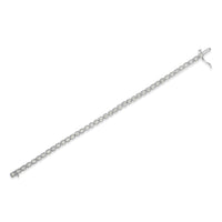 .925 Sterling Silver 1.0 Cttw Diamond Miracle-Set Square Milgrain 7" Link Tennis Bracelet (I-J Color, I3 Clarity)