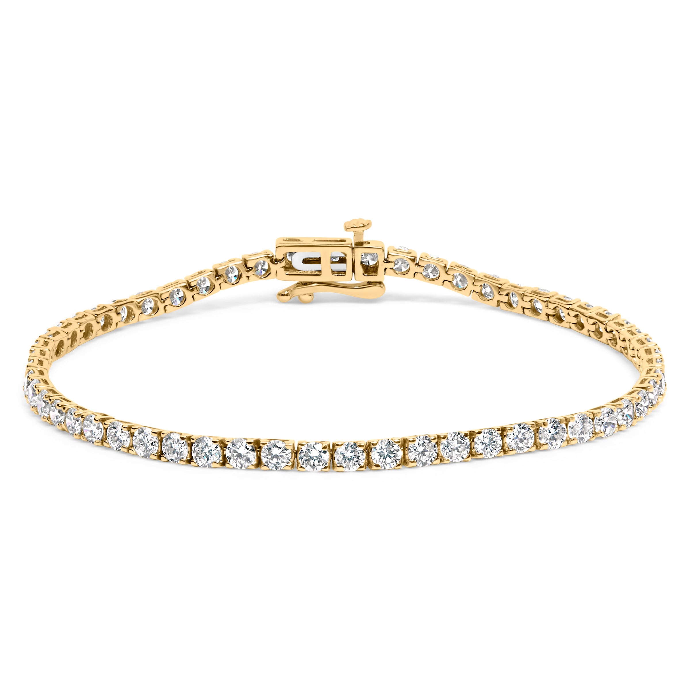 14K White Gold 5.0 Cttw Lab Grown Diamond Tennis Bracelet (F-G Color, VS1-VS2 Clarity) - 7.25" Inches