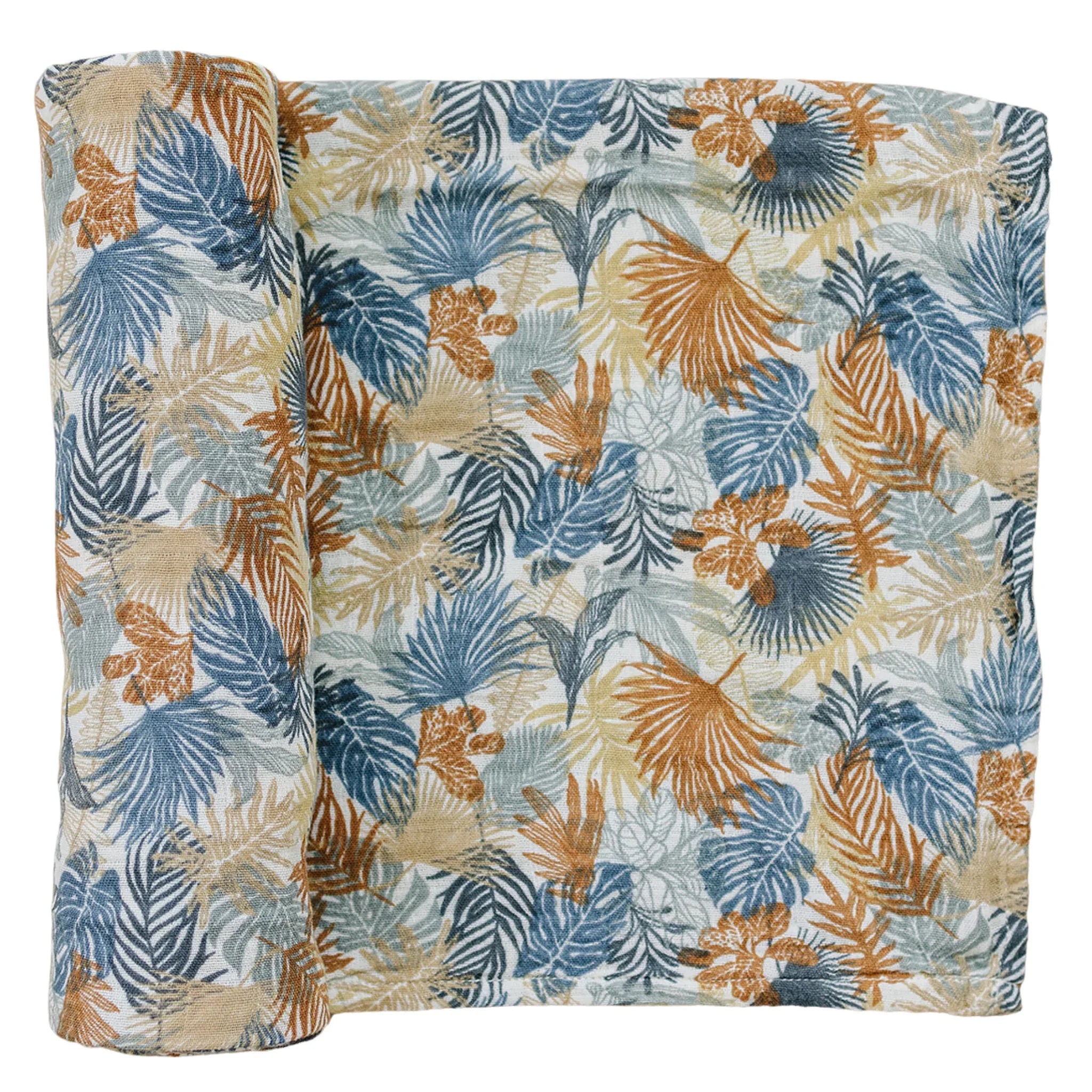 Paradise Palms Muslin Swaddle Blanket - BIG FRENCHIES