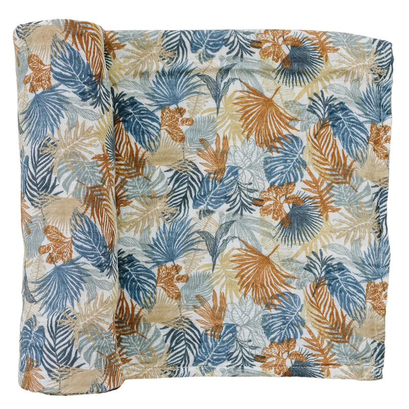 Paradise Palms Muslin Swaddle Blanket - BIG FRENCHIES