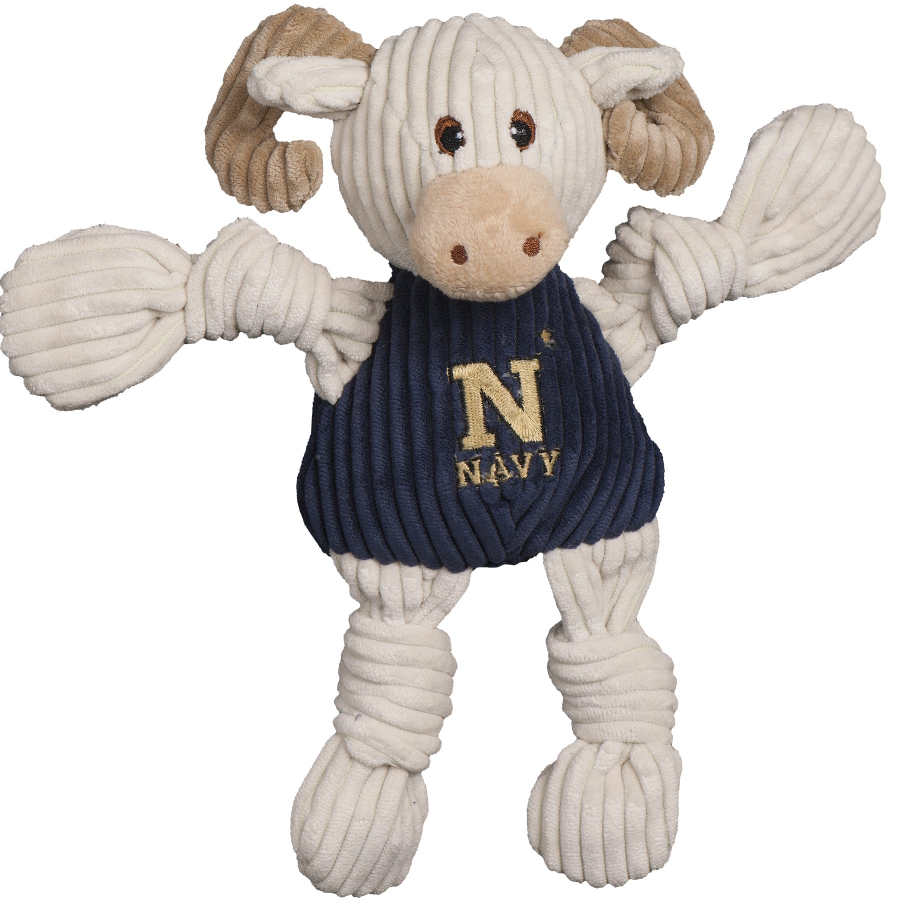 NCAA U.S. Naval Academy, Bill the Goat Knottie® Plush Dog Toy - BIG FRENCHIES