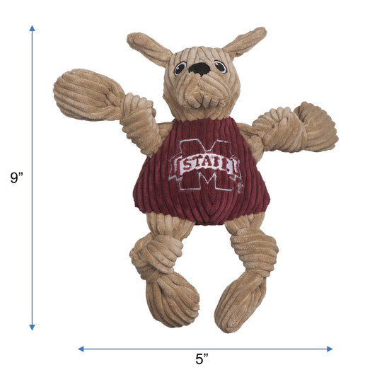 NCAA Mississippi State University, Bully the Bulldog Knottie® Plush Dog Toy - BIG FRENCHIES