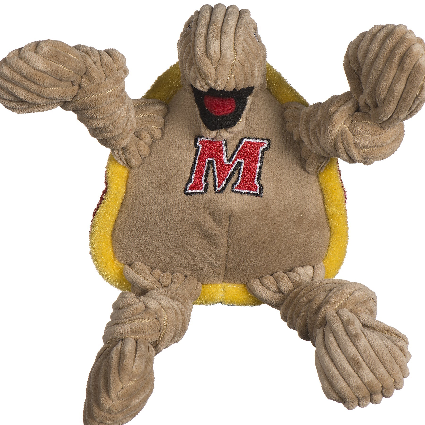 NCAA University of Maryland - Testudo the Terrapin Knottie® Plush Dog Toy - BIG FRENCHIES