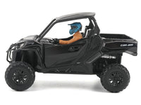 Can-Am Commander XT 1000R Matt Black with Driver Figure 1/32 Diecast Model by BRP Models