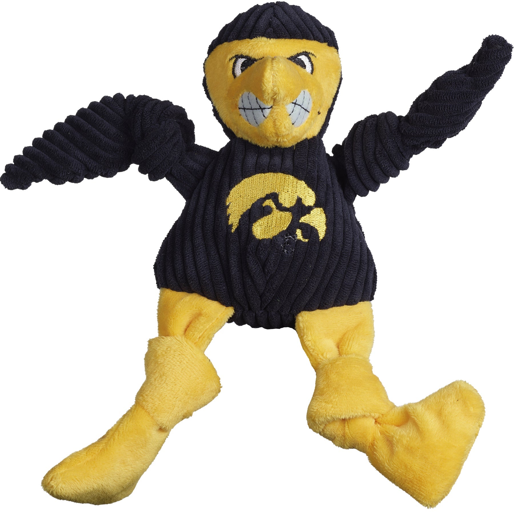NCAA University of Iowa - Herky the Hawk Knottie® Plush Dog Toy - BIG FRENCHIES