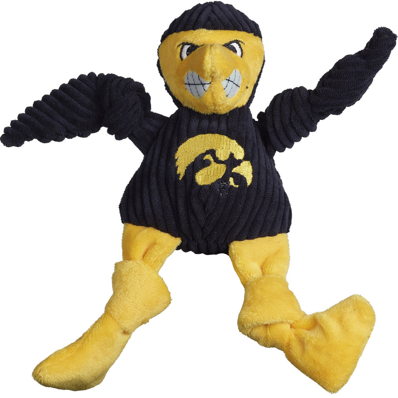 NCAA University of Iowa - Herky the Hawk Knottie® Plush Dog Toy - BIG FRENCHIES