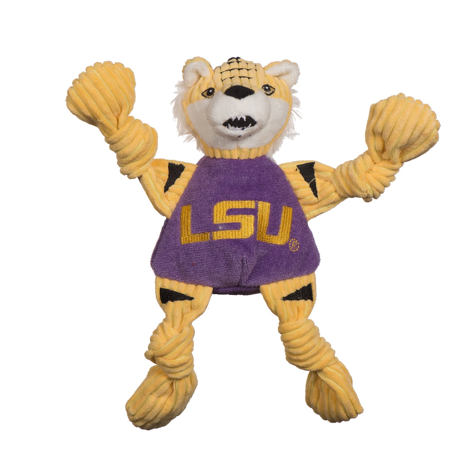NCAA Louisiana State University, Mike the Tiger Knottie® Plush Dog Toy - BIG FRENCHIES
