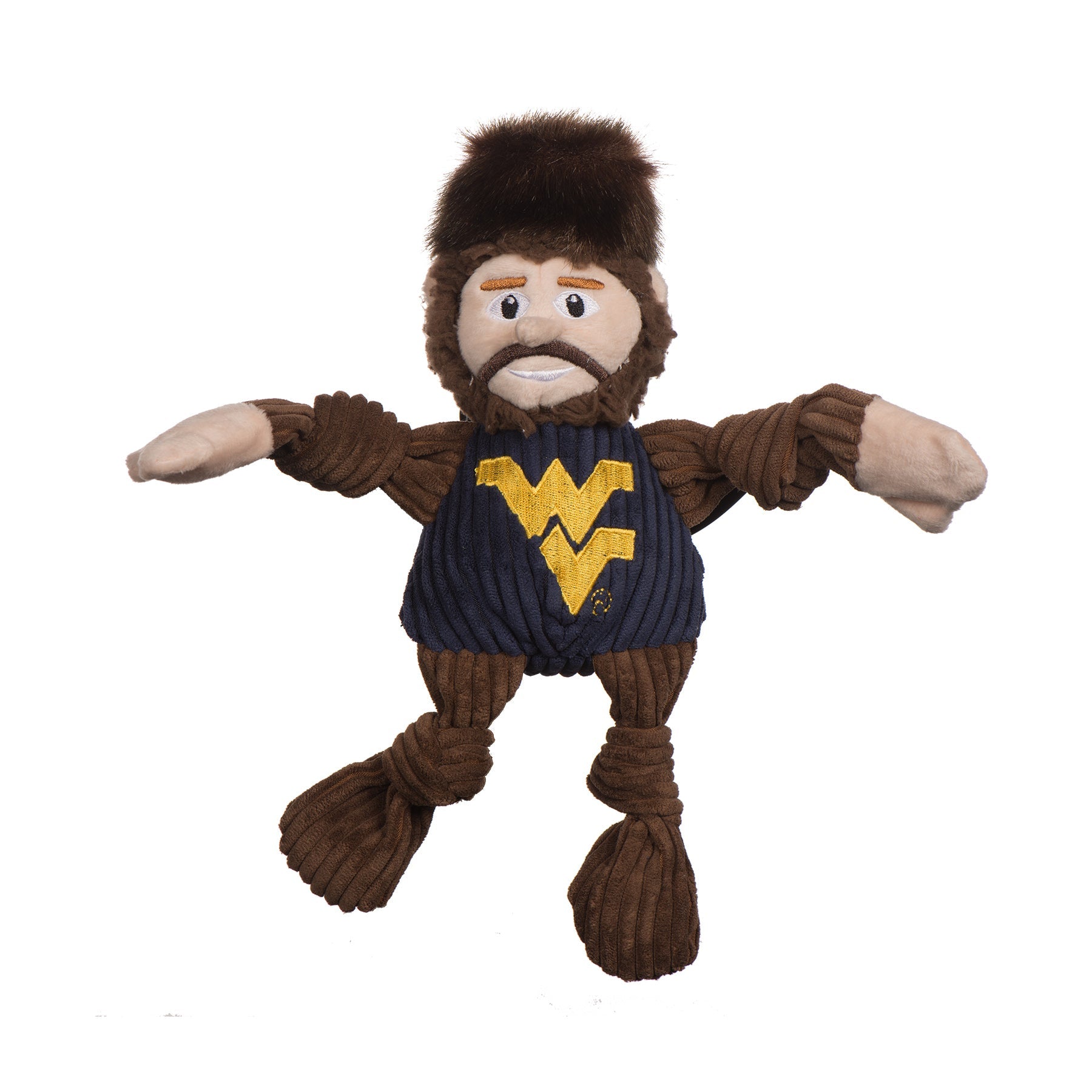 NCAA West Virginia University, Mountaineer Knottie® Plush Dog Toy - BIG FRENCHIES