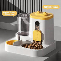 4 Colors Gravity Pet Feeder Water Dispenser Cute Cat Shaped Automatic Food Water Bowl Large Capacity Detachable Stable A