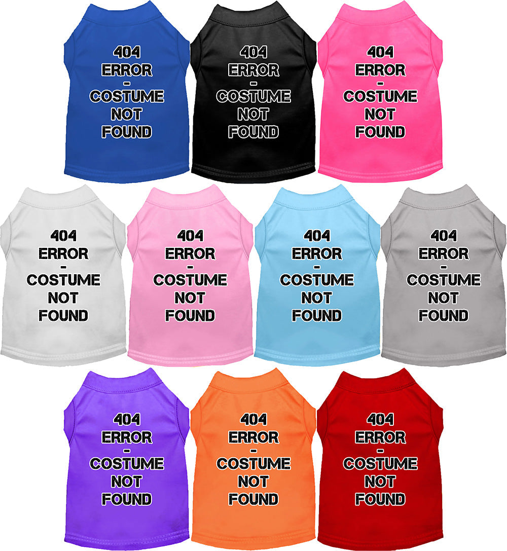 Halloween Costume Cat or Dog Shirt for Pets "404 Error Costume"