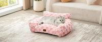 Made4Pets Medium Sage Green Plaid Pet Sofa Bed,Pickup Only