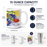 Apples Ceramic Coffee Mug 15 oz Decorative Large C Handle Mug Cup for Tea, Cocoa Hot Chocolate