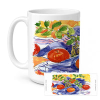 Apples Ceramic Coffee Mug 15 oz Decorative Large C Handle Mug Cup for Tea, Cocoa Hot Chocolate