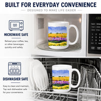 Landscape Ceramic Coffee Mug 15 oz Decorative Large C Handle Mug Cup for Tea, Cocoa Hot Chocolate