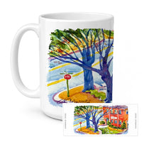 Harbour Ceramic Coffee Mug 15 oz Decorative Large C Handle Mug Cup for Tea, Cocoa Hot Chocolate