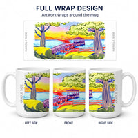 Dock at the pier Ceramic Coffee Mug 15 oz Decorative Large C Handle Mug Cup for Tea, Cocoa Hot Chocolate