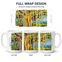 Tree - Banyan Tree Ceramic Coffee Mug 15 oz Decorative Large C Handle Mug Cup for Tea, Cocoa Hot Chocolate
