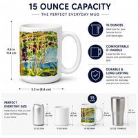 Tree - Banyan Tree Ceramic Coffee Mug 15 oz Decorative Large C Handle Mug Cup for Tea, Cocoa Hot Chocolate