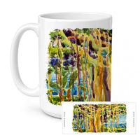 Tree - Banyan Tree Ceramic Coffee Mug 15 oz Decorative Large C Handle Mug Cup for Tea, Cocoa Hot Chocolate