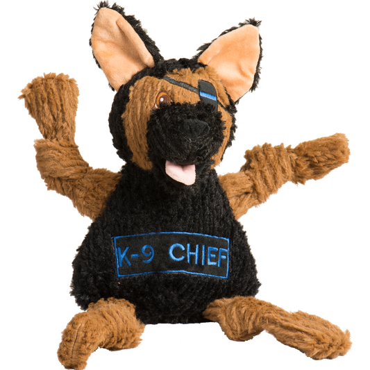HuggleCause™, Project K-9 Hero, K-9 Chief Knottie® Plush Dog Toy, Large - BIG FRENCHIES